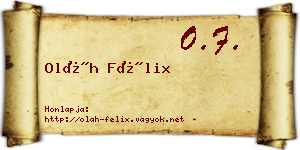 Oláh Félix névjegykártya