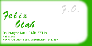felix olah business card