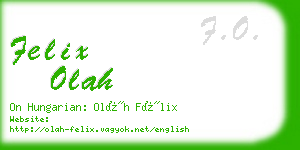 felix olah business card